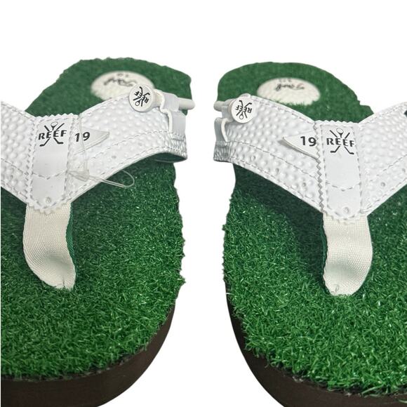 New! Reef Mens Mulligan II Sandals Golfing Fairway Grass Flip Flops - Size 10 - Picture 10 of 12